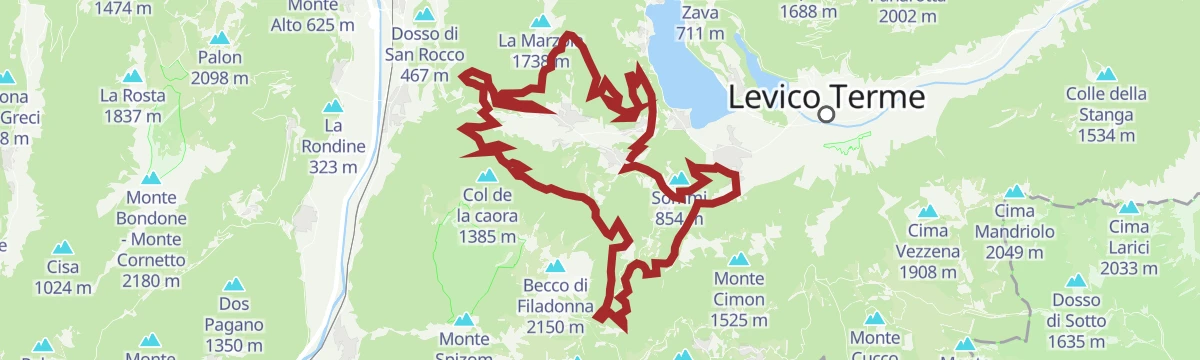 Route map: 2360 - The 60 km of the Vigolana